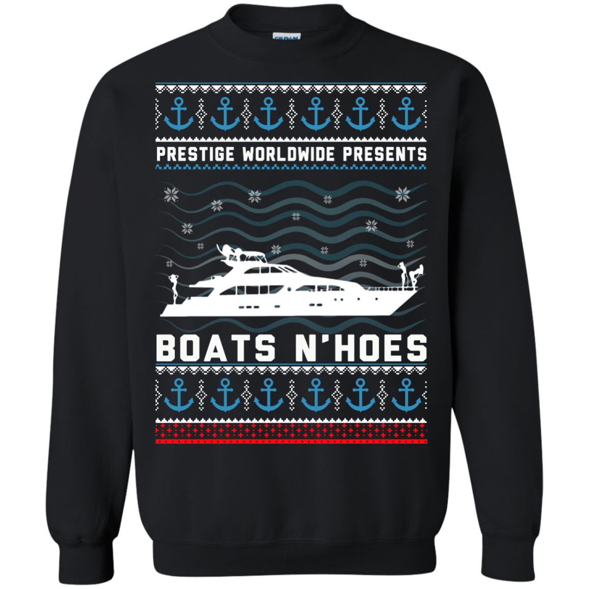 Boats and Hoes Sweatshirt Hoodie Long Sleeve Shirt Unisex 