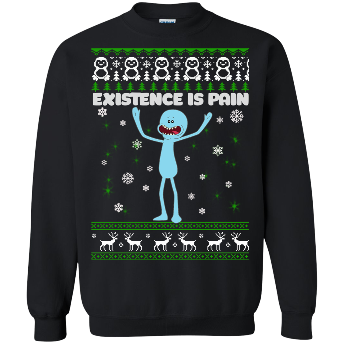 Mr meeseeks existence is pain ugly Christmas sweater long sleeve