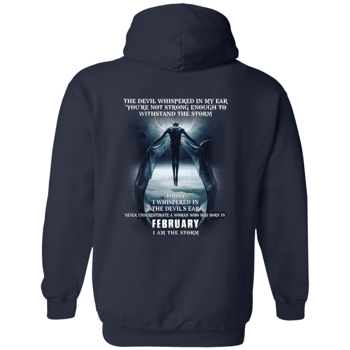 The devil whispered in my ear, a woman was born in February shirt, hoo